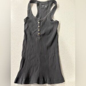 Aerie Charcoal Ribbed Knit Top